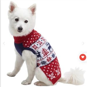 Blueberry pet vintage reindeer Christmas sweater